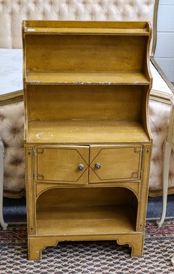 Lot 1336 - A Regency style painted waterfall bookcase...