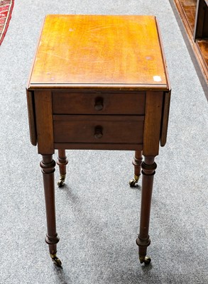 Lot 1330 - A 19th century mahogany drop leaf occasional...