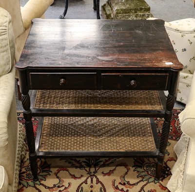 Lot 1234 - A Regency style side table, fitted with two...