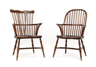 Lot 964 - A 20th Century Ash and Elm Windsor Armchair,...