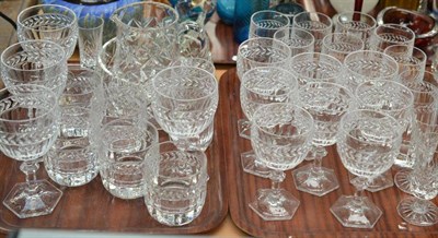 Lot 282 - Assorted cut glass tumblers, wine glasses, bowls and jugs including Villeroy & Boch table ware...