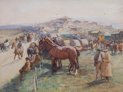 Lot 1012 - John Atkinson (1863-1924) Horse Fair, possibly...