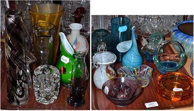 Lot 284 - A collection of art glass including Mdina, Whitefriars, Murano, Val St Lambert etc (on two trays)
