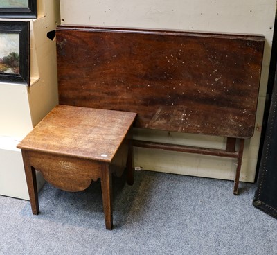 Lot 1263 - A Georgian mahogany commode; together with a...