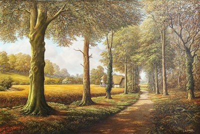 Lot 1176 - L.E. Forse (20th Century) 
Tree lined path...