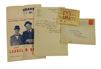 Lot 38 - Stan Laurel Handwritten Letter