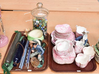 Lot 88 - Two trays of assorted ceramics and glass...