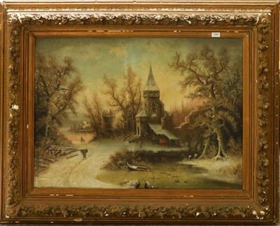 Lot 1081 - A. Wilkow (Polish, 19th Century) 
Winter...