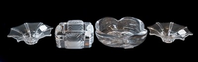 Lot 452 - A modern Lalique Boite Corfu pattern square...