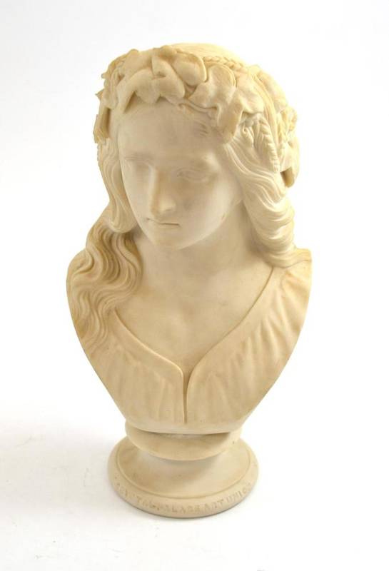 Lot 298 - Copeland Parian bust of Ophelia