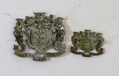Lot 74 - A Boston Borough Police Helmet Plate and a Cap...