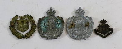 Lot 79 - Two Carnarvonshire Constabulary Helmet Plates,...