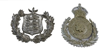 Lot 88 - A Guernsey Police Cap Badge, in chrome, with...