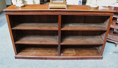 Lot 1425 - A 19th century mahogany open bookcase with...