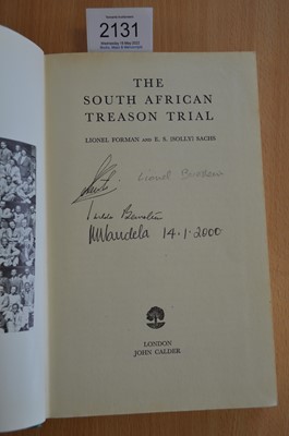 Lot 2131 - Signed by Nelson Mandela Forman (Lionel) and...