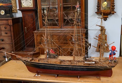 Lot 391 - A fully rigged model of a three mast clipper...