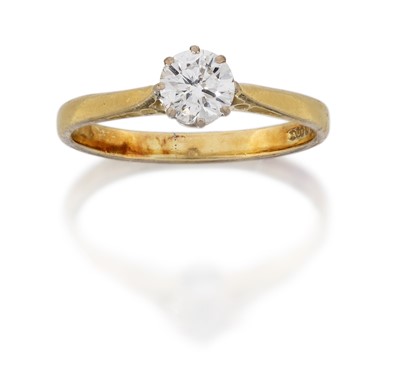 Lot 2118 - An 18 Carat Gold Diamond Solitaire Ring