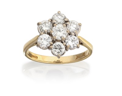 Lot 2249 - An 18 Carat Gold Diamond Cluster Ring