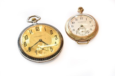 Lot 334 - A silver Niello open faced pocket watch,...