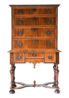 Lot 254 - A Queen Anne Style Walnut, Crossbanded and...