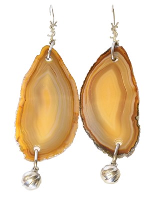 Lot 5075 - Yves Saint Laurent, a Pair of Banded Agate...