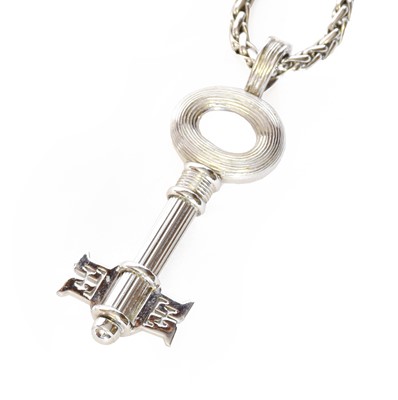 Lot 5024 - Fendi Pendant on Chain, the white key motif...