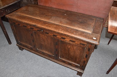 Lot 1290 - A 17th century oak Westmorland coffer