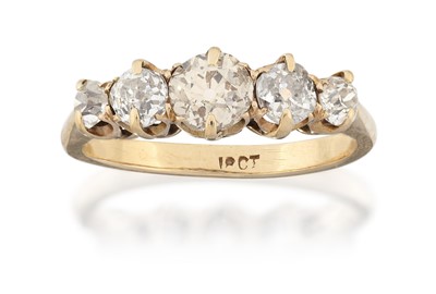 Lot 2331 - A Diamond Five Stone Ring