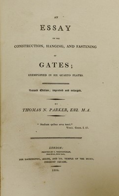 Lot 126 - PARKER (Thomas) An Essay, or Practical Inquiry...