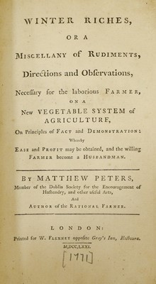 Lot 128 - PETERS (Matthew) The Rational Farmer: or a...