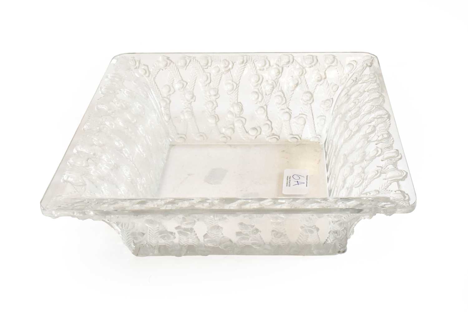 Lot 6 - A Lalique Roses, frosted and clear glass...