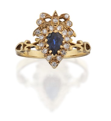 Lot 2038 - A Sapphire and Diamond Ring