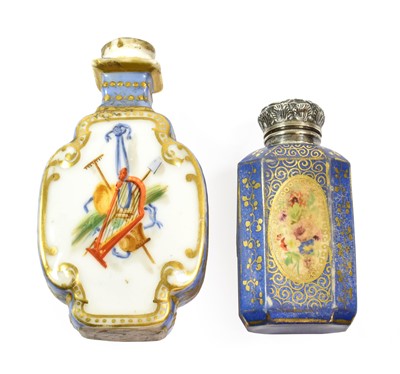 Lot 4 - A Silver-Mounted Porcelain Scent-Bottle, the...