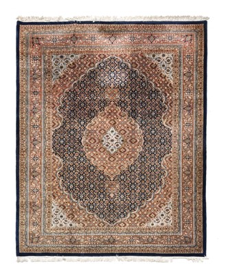 Lot 395 - Indian Carpet, modern The indigo Herati field...