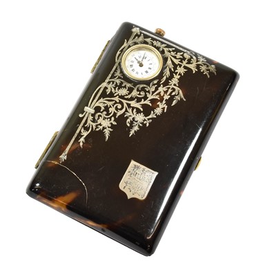 Lot 8 - A Victorian Silver Inlaid Tortoiseshell Aide...