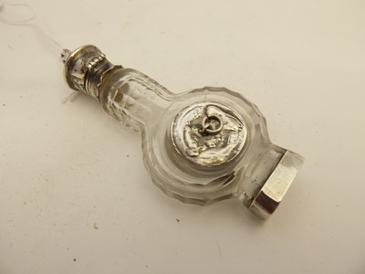 Lot 2061 - A Silver and Amber-Mounted Glass Scent-Bottle