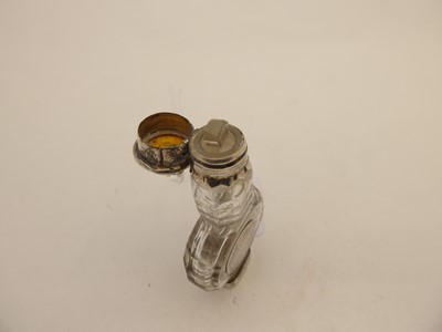 Lot 2061 - A Silver and Amber-Mounted Glass Scent-Bottle