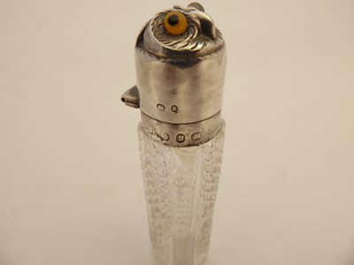 Lot 2058 - A Victorian Silver-Mounted Cut-Glass Scent-Bottle