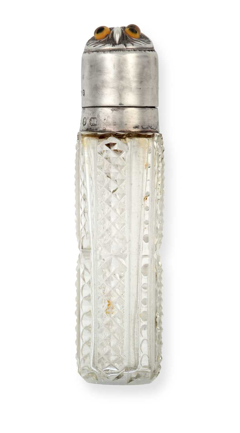Lot 2058 - A Victorian Silver-Mounted Cut-Glass Scent-Bottle