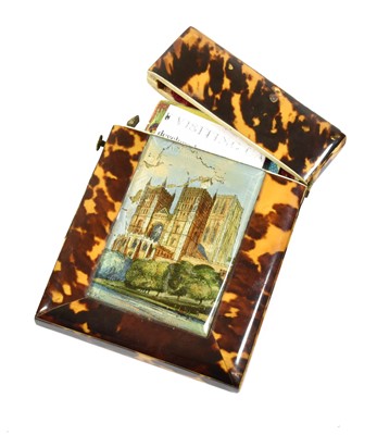 Lot 45 - A Victorian Tortoiseshell Card-Case, Late 19th...
