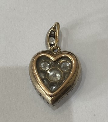 Lot 2300 - An Edwardian Diamond Heart Pendant