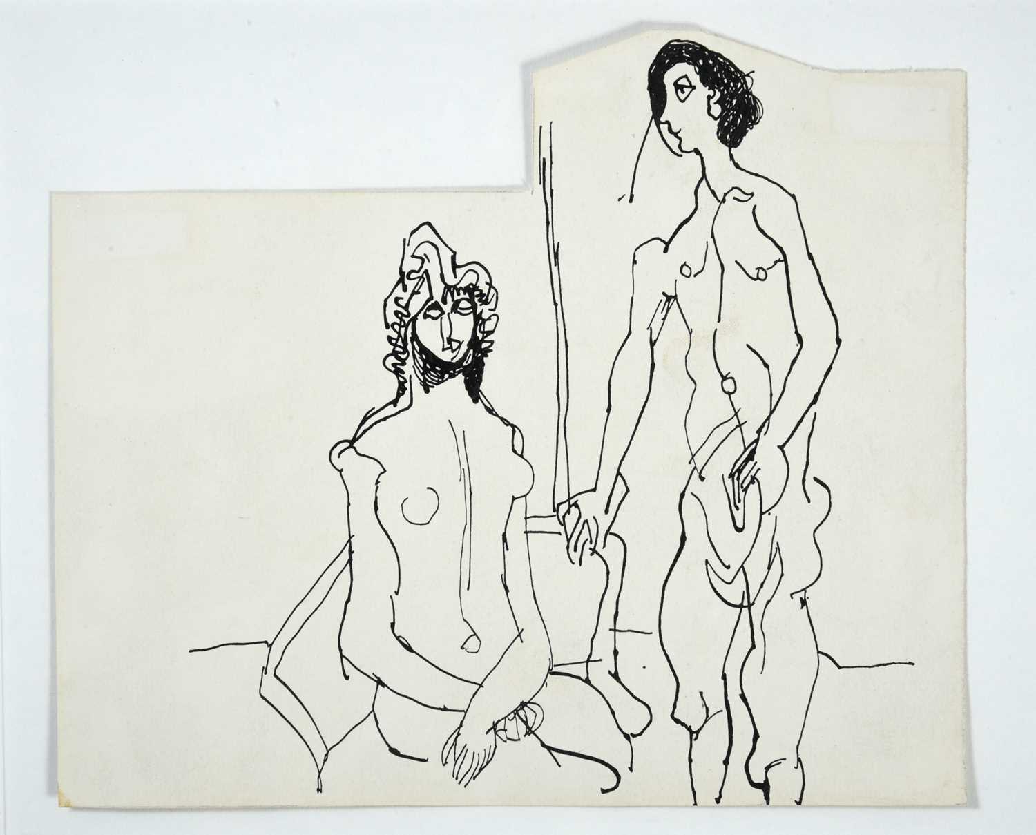 Lot 1058 - Keith Vaughan (1912-1977) Two figures...