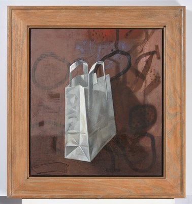 Lot 1140 - Tom Wood (b.1955) "Paper Bag" Signed verso,...