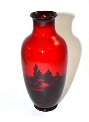 Lot 372 - A Doulton flambe vase