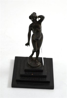 Lot 374 - An Art Nouveau bronze figure, 15cm high (including base)