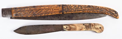 Lot 294 - A Mid 19th Century Large Folding Hunting Knife,...