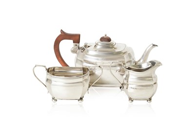 Lot 2141 - A Three-Piece Elizabeth II Silver Tea-Service
