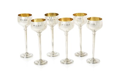 Lot 2142 - A Set of Six Elizabeth II Silver Goblets