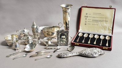Lot 37 - A Collection of Assorted Silver, including: a...