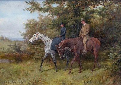 Lot 1037 - Thomas Blinks (1860-1912) "The Morning Ride"...